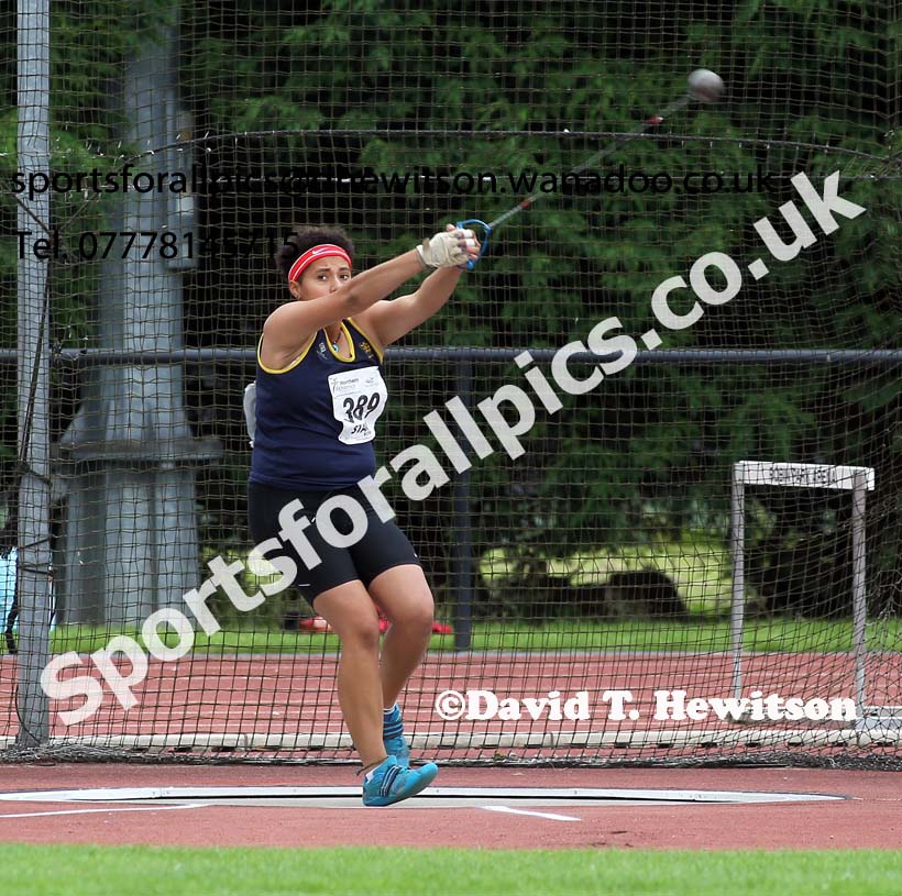 Under-17s hammer with a championship record, Northern Under-15 and under-17 Championships, Wigan. Photo: David T. Hewitson/Sports for All Pics